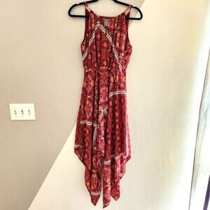 My Michelle handkerchief hem patchwork midi dress S